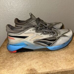 Men Reebok Nano X2 TR Adventure‎ Training Shoes Size 10 Grey Blue Orange HP9225